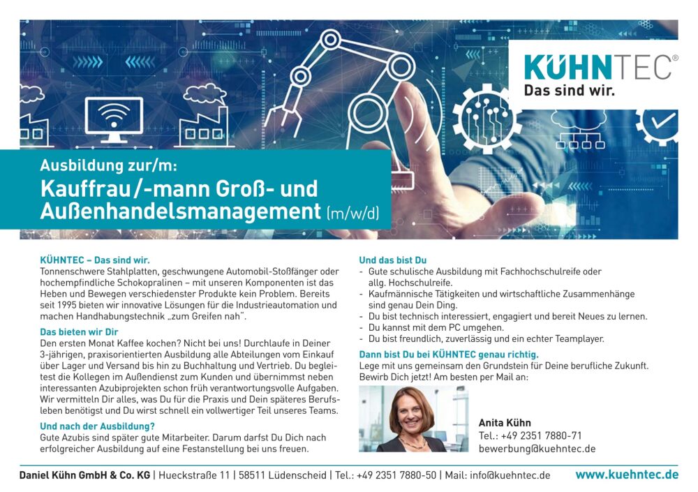 KÜHNTEC_Stellenausschreibung_Azubi_2021